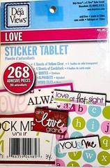Deja Views Love Quotes Stickers 268pc Vellum Cardstock Alphabets Words Scrapbook