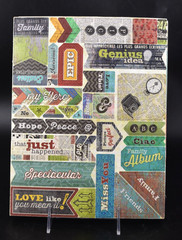 Chipboard Stickers 24 Sheets Alphabet, Border, Tags, Shape 6 Pcs Missing of 100s