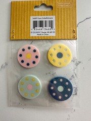 Colorbok Foam Accents 4 Embellishments ~ Circle’s w/Dots Scrapbooking Crafts