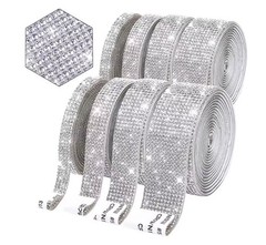 Self Adhesive Rhinestone Trim Tape Diamond Ribbon DIY Strips Width 0.45-3.1cm