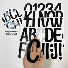 20 Sheets Alphabet Stickers 4 in Letter and Numbers Stickers 240PCS Vinyl Black