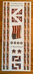 LARGE Sheet JOY MARIE America Flag USA Border Scrapbook Stickers