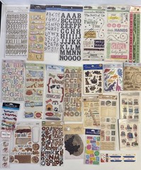 *Lot of 269 Scrapbook Stickers 3D Vellum Rain Dots Mix of Vintage and modern