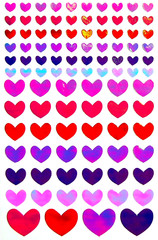 100 pc. 5″X8″ SHEET FOIL IRIDESCENT ROMANTIC HEART STICKERS #9 Fast USA Ship!