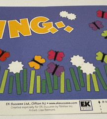 EK Success Scrapbook Title Over-all Wishing Butterfly Insect Flower Floral NEW