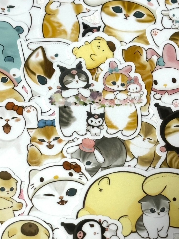 Mofusand, #2, 40 pcs, stickers, SANRIO collaboration, Japanese Character, Cats