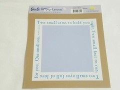 NEW Lot 8 MME Lay-over Layouts Baby Boy 8 x 8 Color Blue Brown Scrapbooking -F