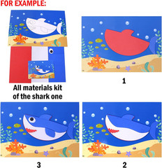 12PCS 3D EVA Foam Stickers for Preschool Art Class – Sea Animals