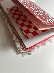 valentines junk journal scrapbook tassel pen clip 54 pages squirrel couple