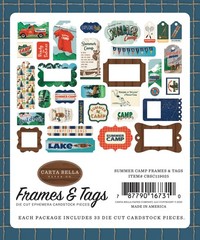 Carta Bella Summer Camp Collection Frames & Tags, 33 Pieces, Die Cut Cardstock