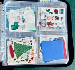 Crop In Style Binder ~ 17 Sheets of Christmas Stickers ~ Navy Blue with Strap