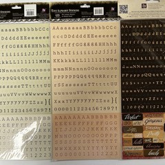 Prima Alphabet Stickers Tiny Letter Craft Scrapbook Romance Novel Lot of 3