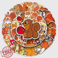 WOZOETT Squirrel Stickers Squirrel-7 Cute Waterproof