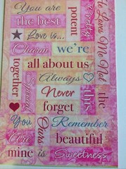 Miss Elizabeth’s WORDS FROM THE HEART Value Stickers Valentines Romance Wedding