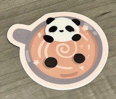 NEW PaperKumaCo Coffee Panda 🐼 Vinyl Sticker Paper Kuma Co