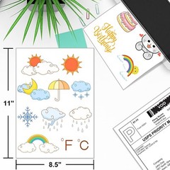 High-Quality Full Sheet Label Stickers for Laser & Inkjet Printers – 500 Count