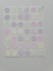 Creative Memories Baby Milestone Round Icon Pastel Pink Lavender Stickers