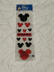 Large Lot Disney Mickey Mouse Park Embellishments Stickers Charms Ribbons NEW