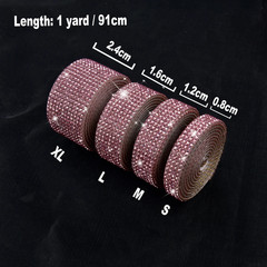 Self Adhesive Crystal Rhinestone Sticker Diamond Ribbon DIY Sticker Rhinestones
