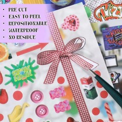 2 in 1 Sticker Book, Cyberpunk Retro Futuristic Retro-futuristic 2in1