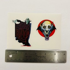 RETRO STICKER LOT Scarecrow Wolfman Vampire Witch Deathhead Moth NEW