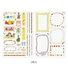 Midori Stickers Yuru Log My Life Pattern 2 Sheets 82675006 Washi Paper