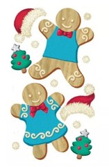Jolees Gingerbread Couple Cookies Boy Girl Christmas Tree Santa Hat Christmas 3D