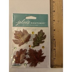 Jolee’s Fall Autumn Vellum Leaves Scrapbooking Stickers