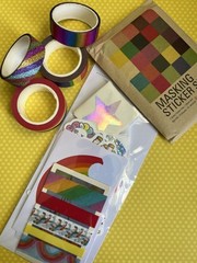 Rainbow Pride Stationery Sticker Kit Vinyl Scrapbook Collage Unicorns Stars