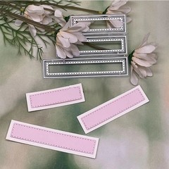 Layered stitched tags labels metal cutting dies cut cutter die YOU CHOOSE
