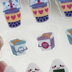 Kawaii Japanese Food Drink Stickers Japan Junk Journal Collage Scrapbooking