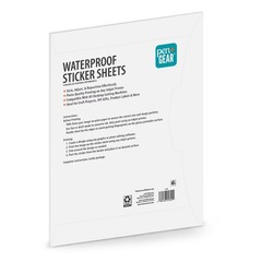 Waterproof and Repositionable Sticker Paper, 8.5″ x 11″, 10 Sheets, White