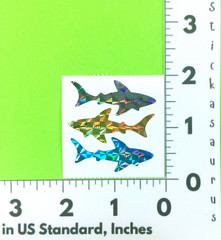 Vintage Prismatic Great 7 Sharks Sticker Mod