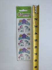 Sandylion Sticker Prismatic Unicorn/Castle 1 Sheet NIP Sealed Retired VTG