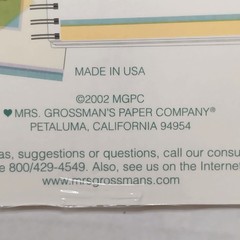Mrs. Grossman’s Vellum Collection Green Giant Velum Ferns Stickers – 3 Sheets