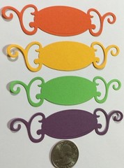 FANCY LABLE TRIO Die-Cuts(6pc)MADE in USA•Journaling•Memories•Scrapbooking •Tags