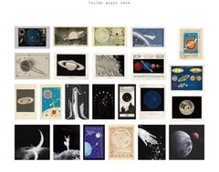 45pcs Collection of Moon and Star Stickers Pack, Galaxy, Saturn, Solar System