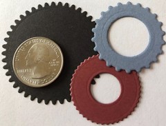 GEARS Die-Cuts(15pc)Steampunk •Cog•Metal•Sprocket•Earthtone•Machine Antique•Spin