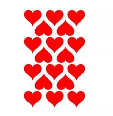 Heart Stickers for Scrapbooking & Awareness (3×1.5 Inch) 1 Pack (250pcs)