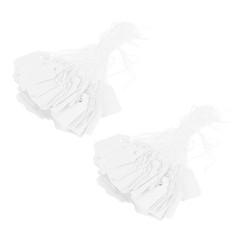 200Pcs Hanging Price Label White Paper for Jewelry Shop and Supermarket Use