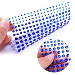 Self-Adhesive Rhinestone Sticker 3375 Pieces Crystal in 5 Size 15 Colors Blin…