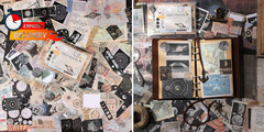 Draupnir 200Pcs Vintage Junk Journal Supplies,Scrapbook Supplies Scrapbooking Pa