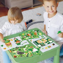32 Sheets Irish St. Patrick’s Day Stickers Kit for Kids – DIY Art & Party Favors