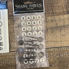 Spare Parts by The Paper Studio Lot Alpha Paper Clips, Letters, Bottle Caps Etc