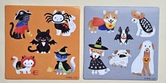 Halloween sticker sheets. Cats and Dogs. Set Of 2.