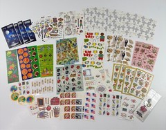Vintage Stickers Lot Loose Sheets Sports Star Wars Scrapbook Crafts