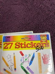 Vintage Paper Magic Group 27 Stickers Smiley Faces Teachers School 2 sheets