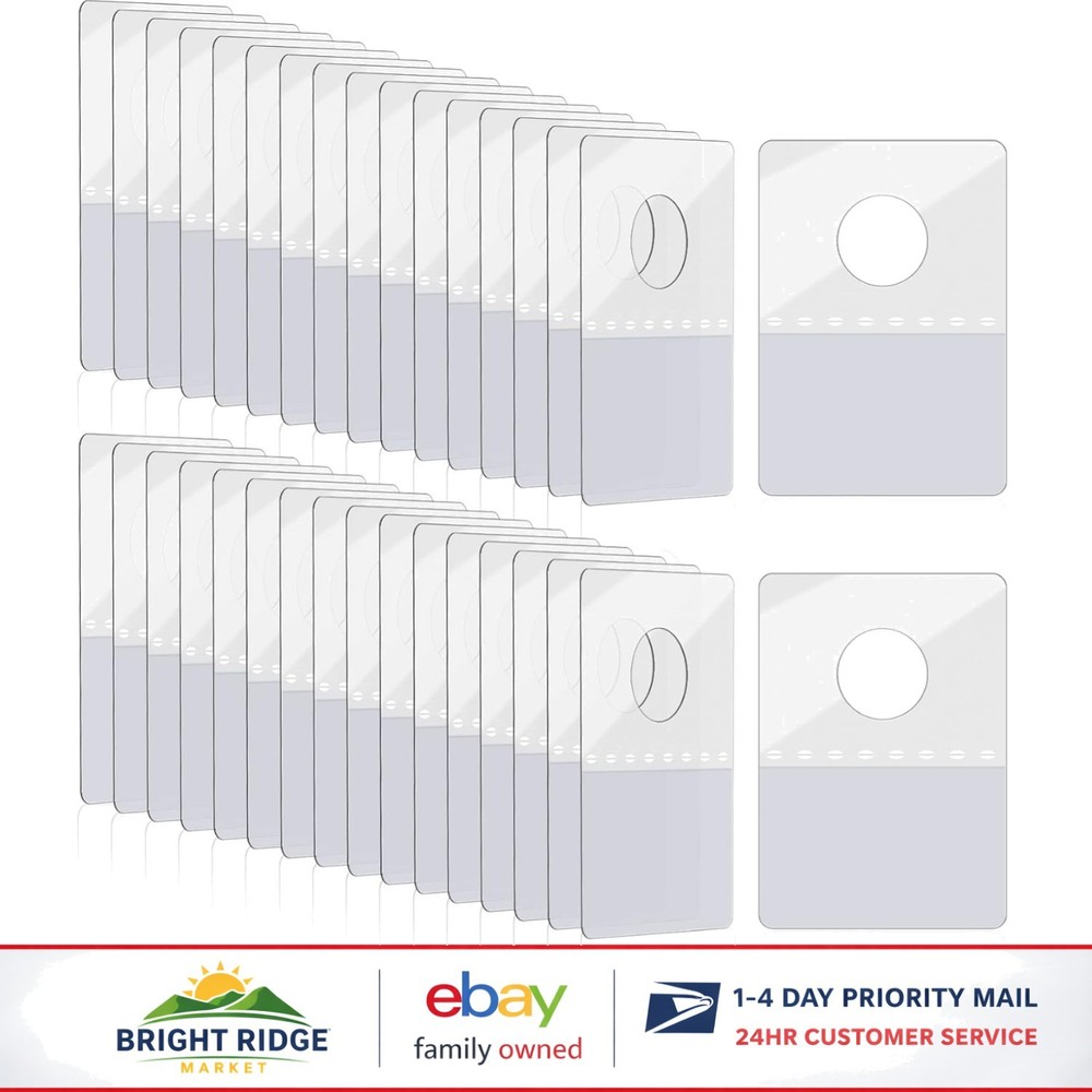 800 Clear Self-Adhesive Hang Tags, Round Display Tabs for Retail Hanging Needs