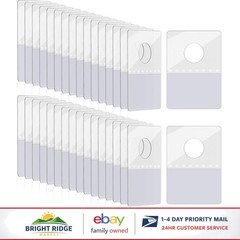 800 Clear Self-Adhesive Hang Tags, Round Display Tabs for Retail Hanging Needs