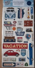 ECHO PARK CHIPBOARD ACCENTS ~ VACATION~ LARGE 6″X13″~TRAVEL~ROAD TRIP